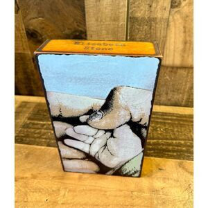 [Houston Llew] Spiritile No. 071 "Hello" Elizabeth Stone  Glass on Copper